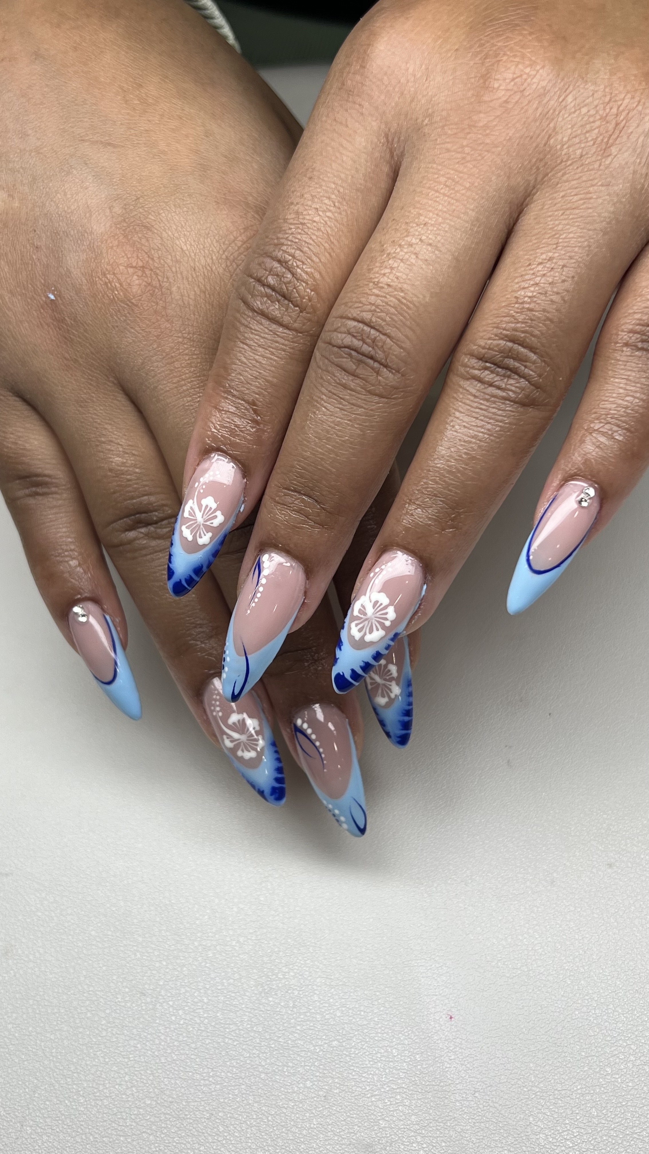 dip powder manicure with nail art at Trust Nails & Spa Kissimmee