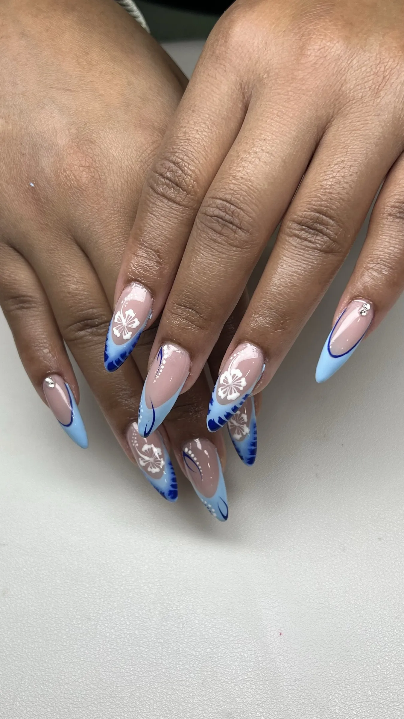 dip powder manicure with nail art at Trust Nails & Spa Kissimmee