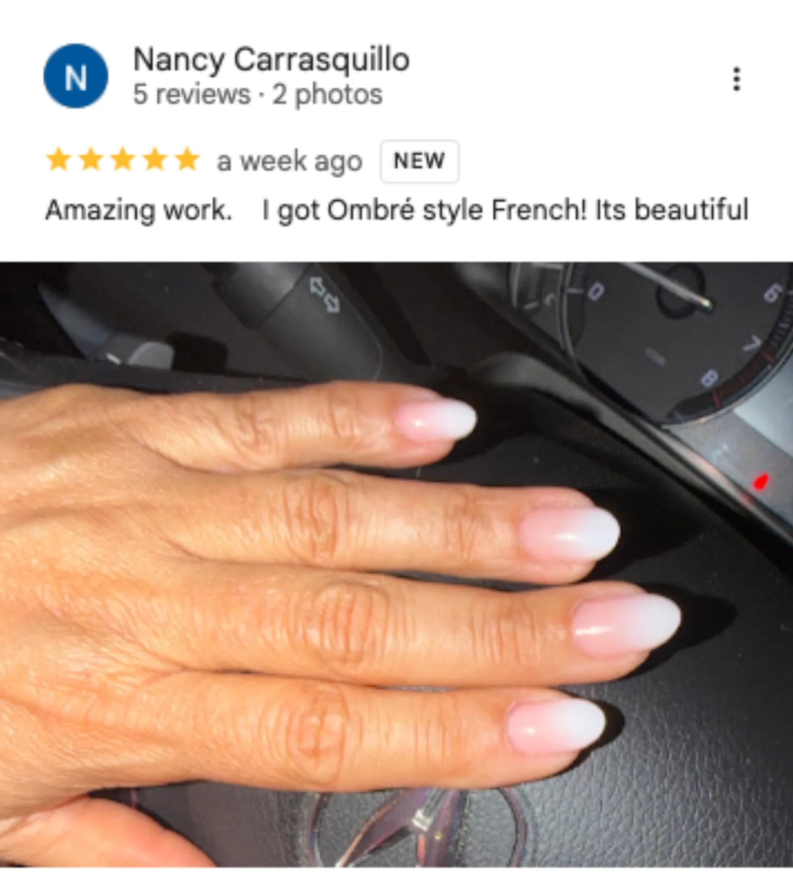 Nancy Carrasquillo 5-star Google review of Trust Nails & Spa