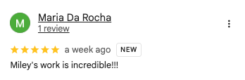 Maria da Rocha 5-star Google review of Trust Nails & Spa