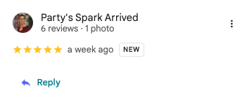 5-star Google review of Trust Nails & Spa