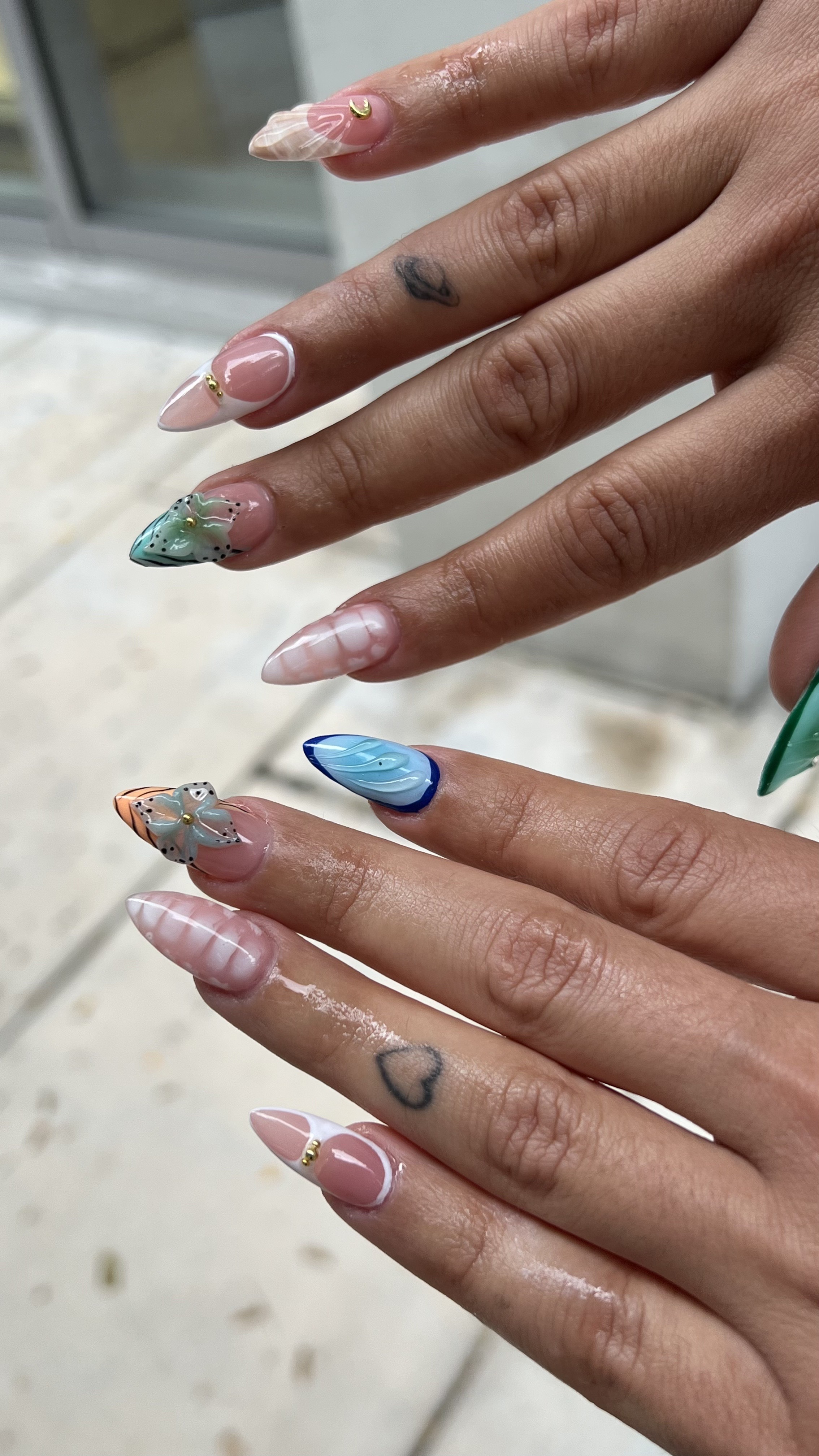 Real client nail art finished at Trust Nails & Spa in Kissimmee, FL